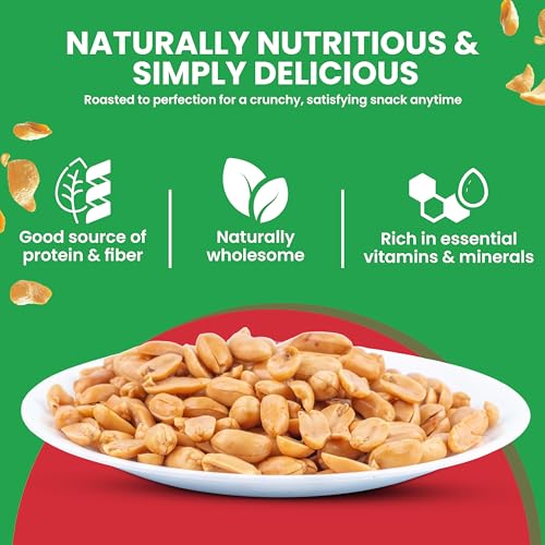 Roasted Unsalted Peanuts 5 Pounds (80oz) By We Got Nuts – Premium Quality Kosher Peanut – Healthy & Natural Rich Flavor Snack – Great For DIY