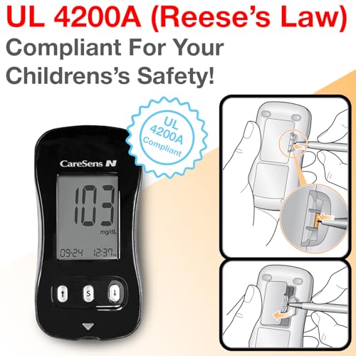 CareSens N Blood Glucose Monitor Kit with 100 Blood Sugar Test Strips, 100 Lancets, 1 Blood Glucose Meter, 1 Lancing Device, 1 Control Solution