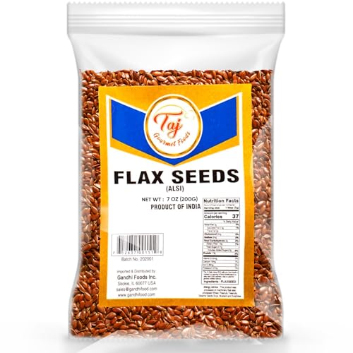 AJ Premium Indian Alsi Flax Seeds (Linseed), 4.5oz (130g)