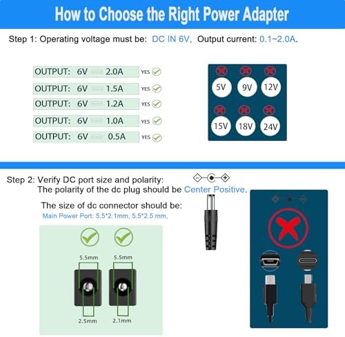 6V 2A Power Supply Cord, for ProForm and Nordictrack Elliptical Charger. | for ProForm 850 510E 480 490 500 600 LE, 390 395 475 510 EX