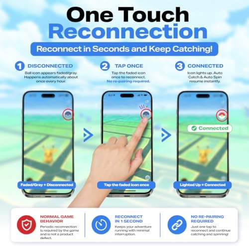 DuoMon 3 Advance Auto Catcher for Pokemon Go Plus - 2 Account Play, Auto Catch & Spin, Voice Alerts, Auto Reconnect, Mobile App - 2026 Edition