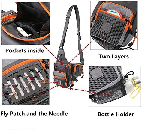 M MAXIMUMCATCH Maxcatch V-Cross Shoulder Bag Multifunction Fishing Sling Pack