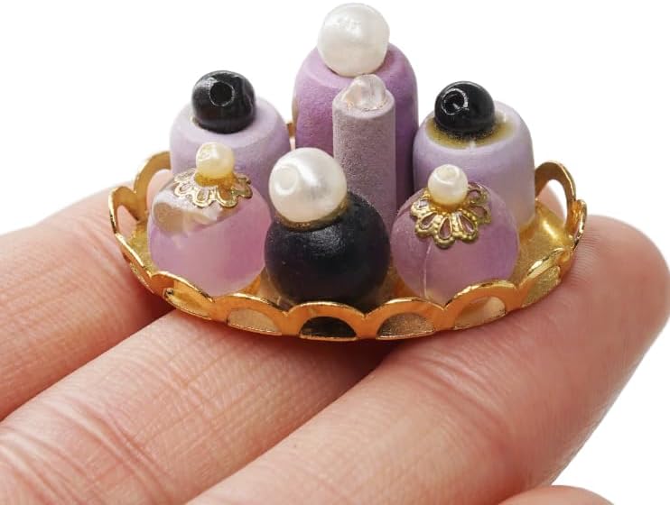 Odoria 1/12 Miniature Perfume Tray Dollhouse Decoration Accessories, Pink