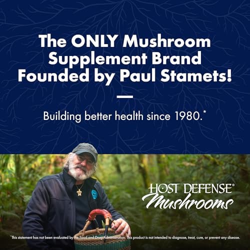 Host Defense Stamets 7-7 Species Blend - Mushroom Supplement for Immune Support - Includes Royal Sun Blazei, Cordyceps, Reishi, Maitake, Lion's Mane, Chaga & Mesima - 60 Capsules (30 Servings)*