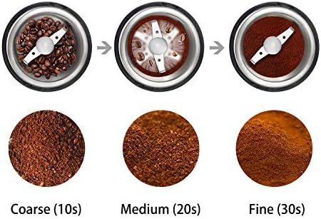 DR MILLS DM-7445 Coffee Grinder Electric,Spice and Herb Grinder, Blade & Cup Made with SUS304 Stainless Steel Food Grinders Electric