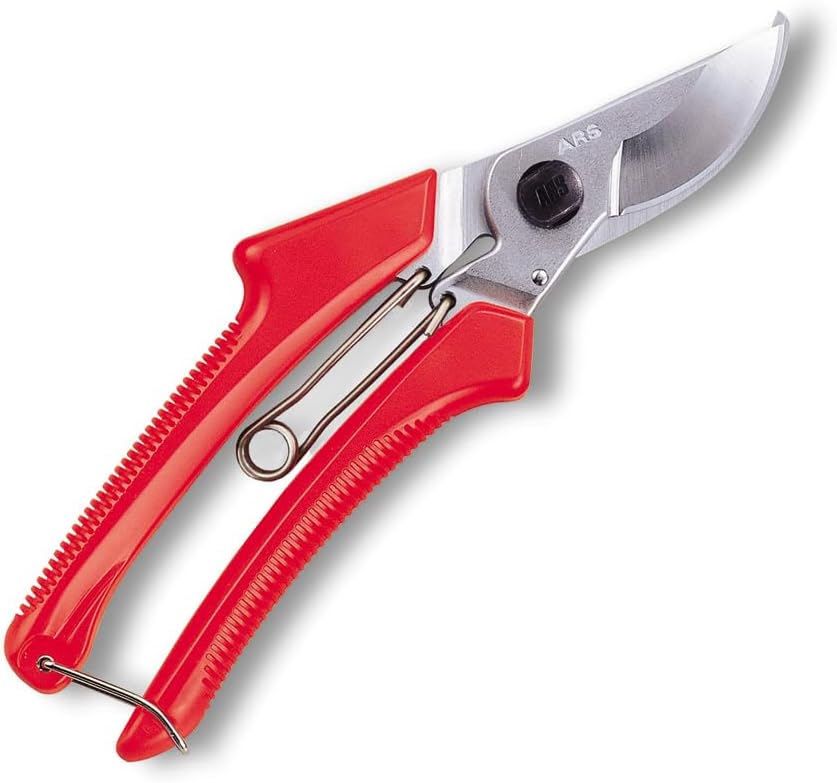 ARS 120DX 8-Inch Precision Pocket Secateur Heavy Duty Pruner Red