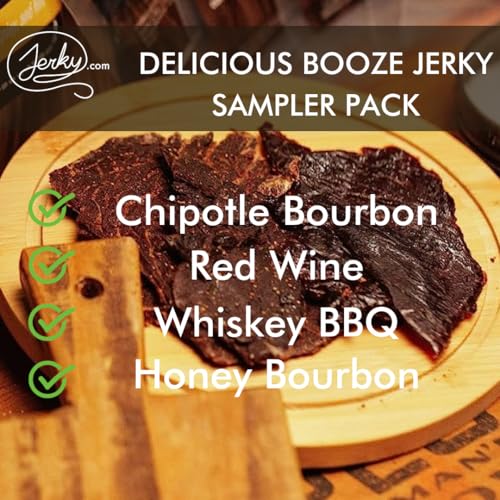 Jerky.com Hot Jerky Combo - Featuring Habanero, Classic Hot, Carolina Reaper, Ghost Pepper - Perfect for Heat Seekers and Flavor Enthusiasts - Beef Jerky Gift for Men (4 Flavors - 2.5 oz. bags)