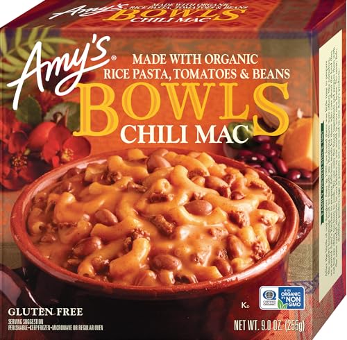 Amy's Frozen Meals, Chili Mac and Cheese Pasta Bowl, 9 oz