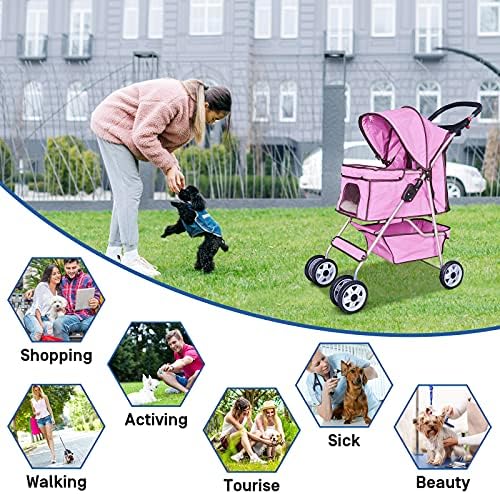 Best 4 Wheels Pet Stroller for Dog and Cat Stroller