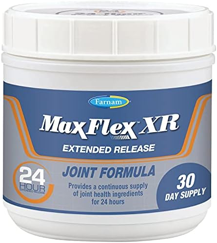 Farnam MaxFlex XR Extended Release Joint Supplement for Horses, Provides a continuous supply of joint health ingredients for 24 hours, 0.9375 pound