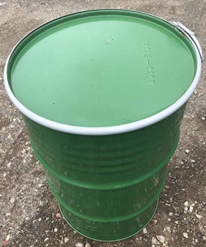 One 55 Gallon Used/Reconditioned Steel Trash Barrel | Burn Drum | Utility Storage | Refuse Composting Barrel | Random Color