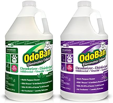 OdoBan Professional Disinfectant and Odor Eliminator Concentrate, 4 Gallons, Original Eucalyptus Scent