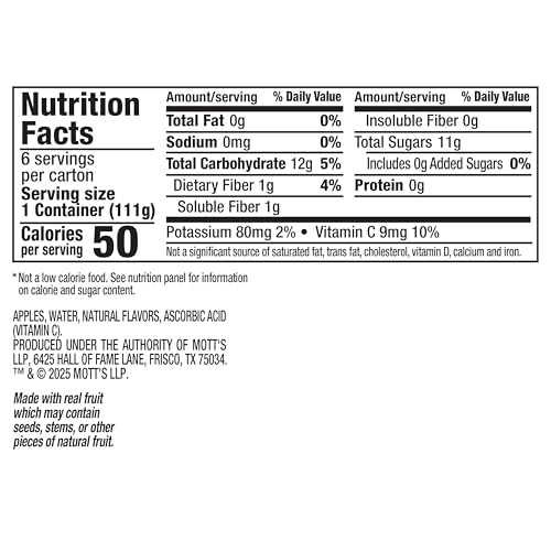 Mott's No Sugar Added Strawberry Applesauce, 3.9 Ounce Cup, 6 Count (Pack of 12)