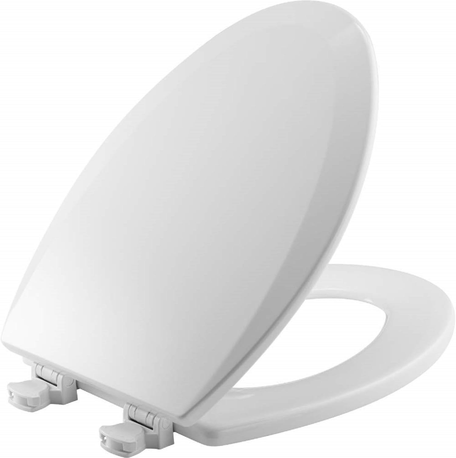 Bemis 1500EC 390 Lift-Off Wood Elongated Toilet Seat, Cotton White (Pack of 1) | Durable enameled wood resists chipping & scratching, fits all standard elongated toilets, Made in USA, 1500EC 390