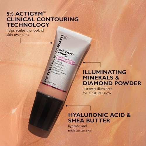 Peter Thomas Roth | Instant FIRMx Glow-Filter Priming Serum, Illuminating and Firming Serum, Helps Sculpt the Look of Skin Over Time