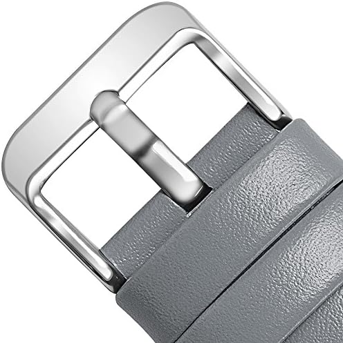 Fullmosa 22mm Quick Release Leather Watch Band for Garmin Samsung Galaxy | Strap for Garmin Vivoactive 4 45mm,Garmin Venu 4(45mm)/Venu 3/Venu 2,Samsung Galaxy Women Men, Red&Silver Buckle