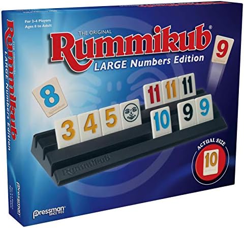 Pressman Rummikub Large Numbers Edition - The Original Rummy Tile Game