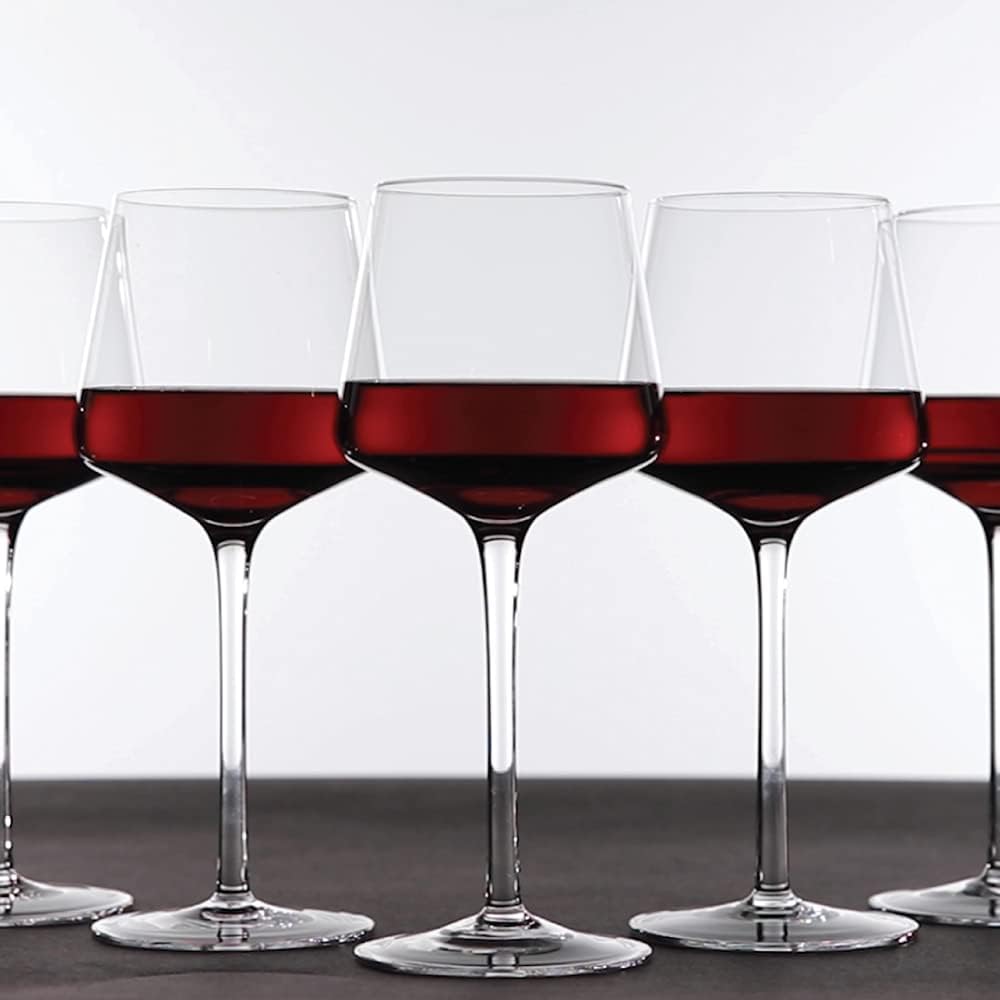 Crystal Wine Glasses Set 6, Red White Wine Large Glasses - 100% Lead-Free Glass - Pinot Noir - Burgundy - Bordeaux - 20.5-ounce