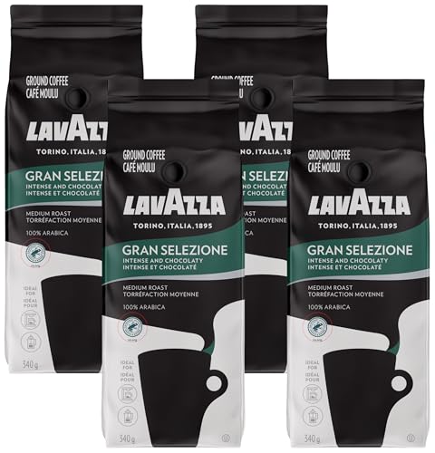 Lavazza Italian Roast Ground Coffee 12oz Bag, Extra Dark Roast (Pack of 1) - Package May Vary
