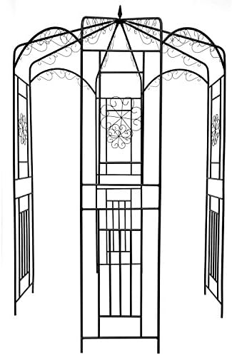 1. GO Steel Garden Arch, 8' High x 5'2" Wide, Garden Arbor for Various Climbing Plant, Outdoor Garden Lawn Backyard Gazebo