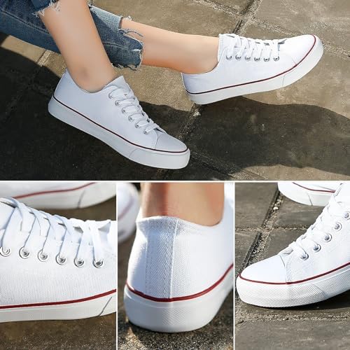 ZGR Women's Canvas Low Top Sneaker Lace-up Classic Casual Shoes for Women