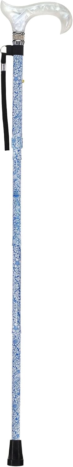 Stylish Walking Sticks – Rhinestone Collar Designer Adjustable Canes Colorful – Best Gift for Men and Women Light Weight Aluminum Shaft & Safe to Walk