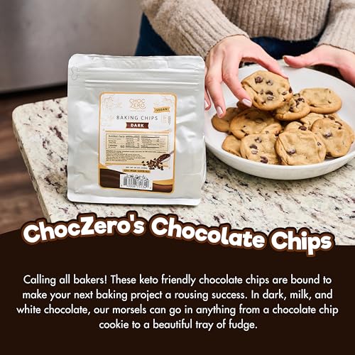 ChocZero Sugar Free Chocolate Chips, Milk Chocolate, 20 oz Bag