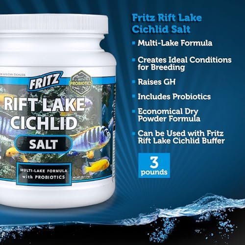 Fritz Aquatics Rift Lake Cichlid Salt Multi-Lake Formula with Probiotics (3-Pound)