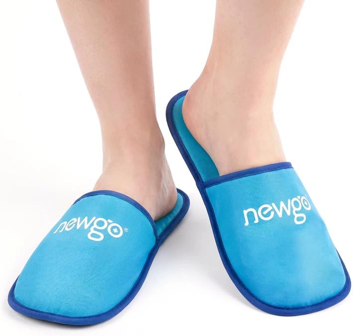 NEWGO Foot Ice Pack Slippers for Plantar Fasciitis, FSA Eligible, 2 Pack
