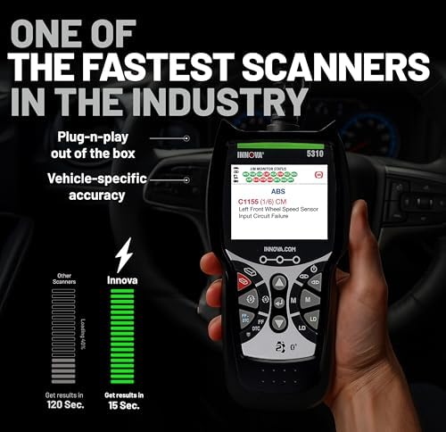 INNOVA 5310 OBD2 Scanner – ABS & SRS Code Reader, Check Engine Light Diagnostic Tool with Battery Test, Oil Reset
