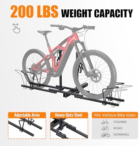 Hitch Mount Bike Rack Carrier Upright 2 Mountain Bike Rack Hitch Carrier 2" Rear for SUV Van Truck Bike Rack