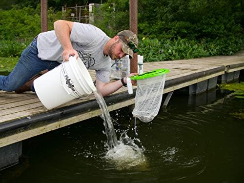Flambeau Outdoors Bait Butler Live Bait Retrieval Lid with Net and Aerator | Pull-rod net lid brings live bait to the surface. Fits standard