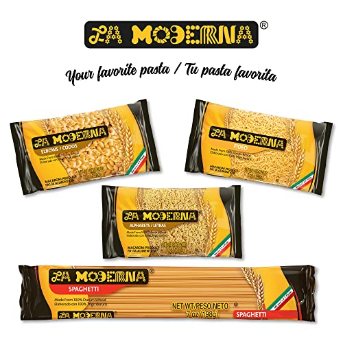 La Moderna Bow Tie Corbata Pasta, 7 oz, Pack of 1 | Bow tie corbata pasta for soups, salads, and family meals; semolina and durum flour; Non-GMO; kosher