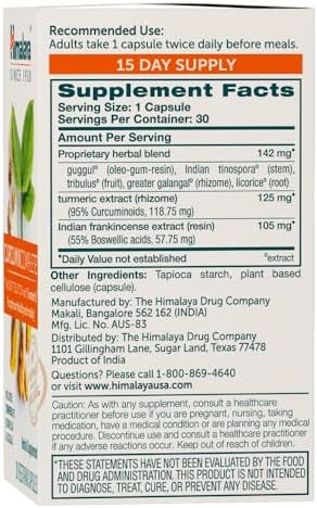 Himalaya Curcumin Complete Joint Support Supplement, 60 Capsules