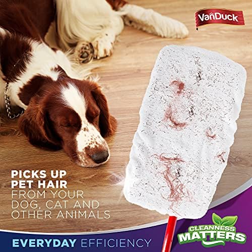 VanDuck 100% Cotton Terry Mop Pads 15x8 Inches, 3-Pack (Mop Not Included) | Reusable terry cloth mop covers, cotton replacement pads