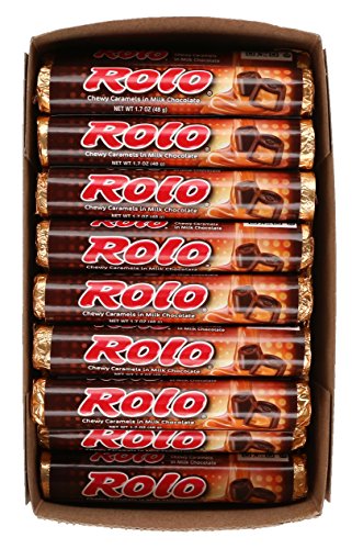 ROLO Rich Chocolate Caramels Candy Rolls, 1.7 oz (36 Count)