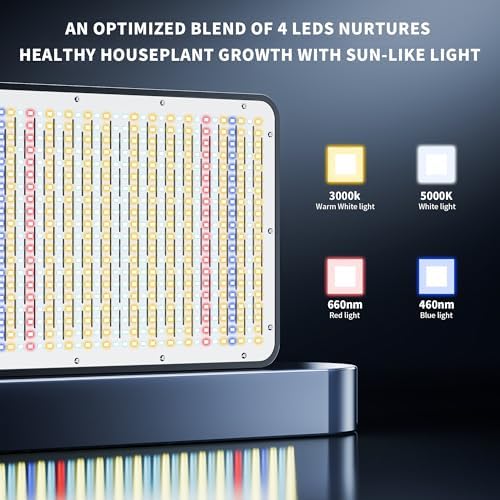DC2000 Grow Light for Indoor Plants, Dimmable Full Spectrum LED Plant Light | BESTVA 200W LED Plant Light with Veg/Bloom Mode for Indoor Growing, Plant Lamps for Seed Starting Vegetables in 3x3 Grow Tent