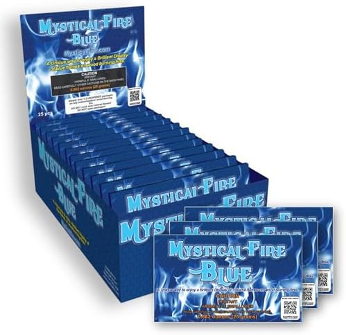 Mystical Fire Blue Fire Color Changing Packets Blue Fire Color Packets 25pk | 25-pack color changing fire packets creates vibrant blue flames in