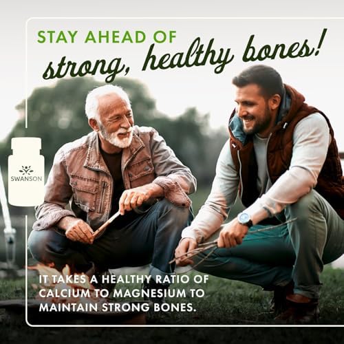 Swanson Calcium Citrate Plus Magnesium, 150 Capsules | Mineral Supplement Promoting Strong Bones, Energy Production, and Muscle Relaxation