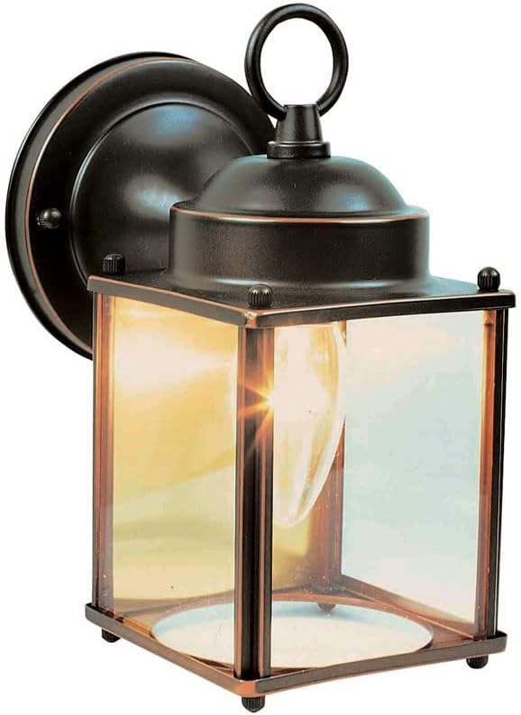 Design House Coach Outdoor Wall Light, Oil Rubbed Bronze | Wall Mount, Traditional, Steel, Lighting, 506576