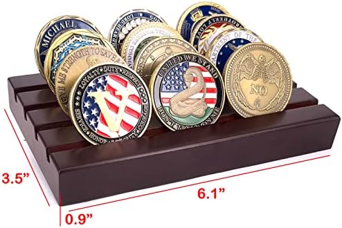 Joygulls Military Collectible Challenge Coin Display Holder Stand Holds 16-18 Coins