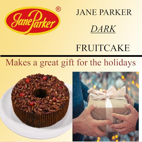 Jane Parker Fruitcake Dark Fruit Cake 2 Pound (32 Ounce) in a Box-Holiday Cake-Christmas Cake-Thanksgiving Cake