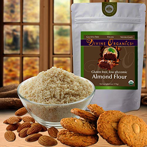 6 oz Organic Almond Flour Powdered Gluten Free Low Glycemic Non-GMO by Divine Organics