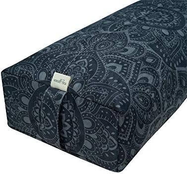 yogadesignlab | The Yoga Bolster | Comfortable, Supportive Eco-Friendly Luxury Yoga Cushion | Recycled Plastic Bottle Microfiber | Natural Cotton