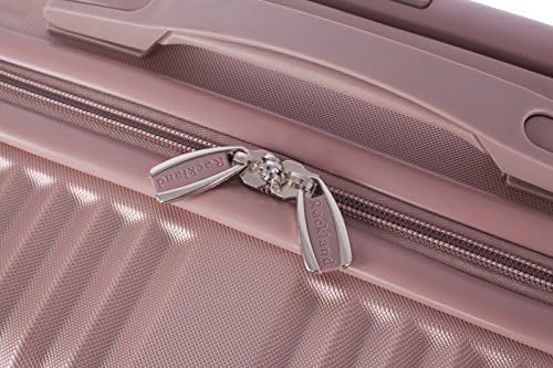Rockland Berlin Hardside 3 Piece Expandable Spinner Wheel Luggage Set, (20"/24"/28"), Black