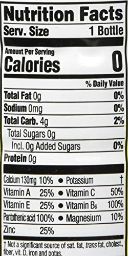 vitaminwater zero squeezed, lemonade flavored, electrolyte enhanced bottled water with vitamin b5, b6, b12, 20 fl oz, 12 pack