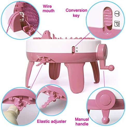 Umootek SENTRO 40 Needles Knitting Machine with Electric Adapter, Knitting Board Rotating Double Loom, Smart Weaving Loom Round Knitting Machines