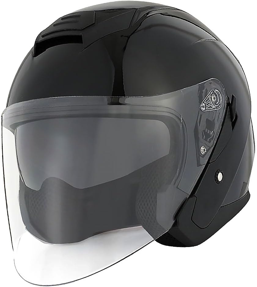 1Storm Motorcycle Open Face Helmet Scooter Classical Knight Bike Dual Lens/Sun Visor: HJK526