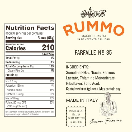 Rummo, Pasta Farfalle, 16 Ounce