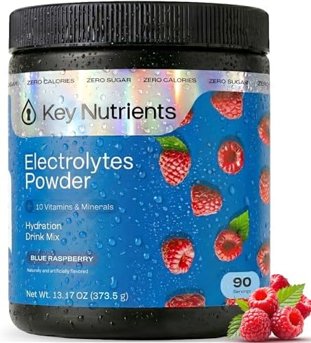 KEY NUTRIENTS Potassium Multivitamin Electrolytes Powder, Lemonade, 90 Serv | Multivitamin Electrolytes Powder, Refreshing Lemonade, Sugar Free, Sodium & Potassium Supplement, No Calories, Made in USA